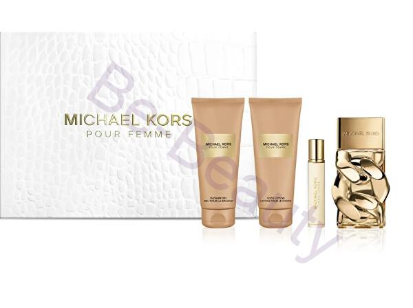 Michael Kors Pour Femme Michael Kors Pour Femme EDP 100 ml + sprchový a koupelový gel 100 ml + tělové mléko 100 ml + cestovní sprej 10 ml