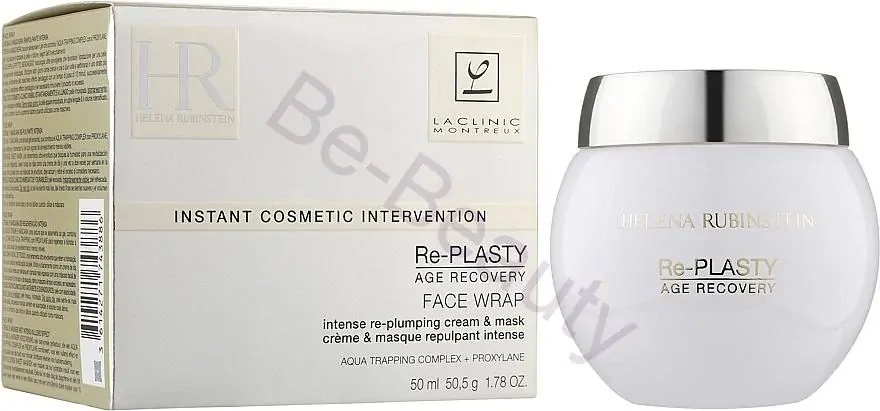 Helena Rubinstein Krémová maska redukující projevy stárnutí Re-Plasty Age Recovery Face Wrap (Intense Re-Plumping Cream & Mask) 50 ml