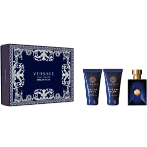 Versace Dylan Blue pro muže EDT 50 ml + balzám po holení 50 ml + sprchový gel 50 ml dárková sada