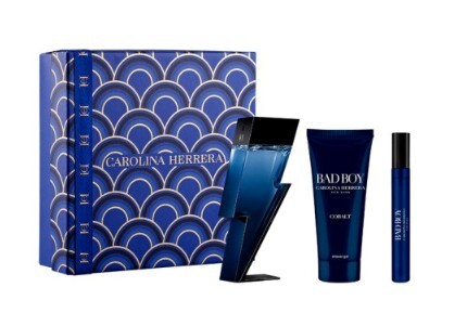 Carolina Herrera Bad Boy Cobalt Electrique Dárková sada pánská EDP 100 ml + sprchový gel 100 ml + EDP 10 ml