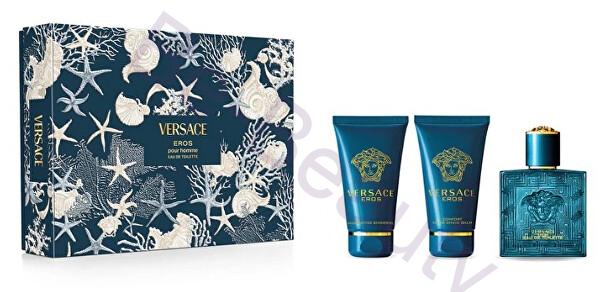 Versace Eros EDT 50 ml + sprchový gel 50 ml + balzám po holení 50 ml dárková sada