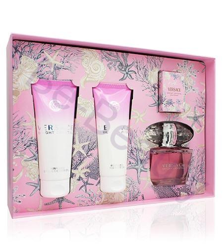 Versace Bright Crystal EDT 90 ml + EDT 5 ml + sprchový gel 100 ml + tělové mléko 100 ml dárková sada