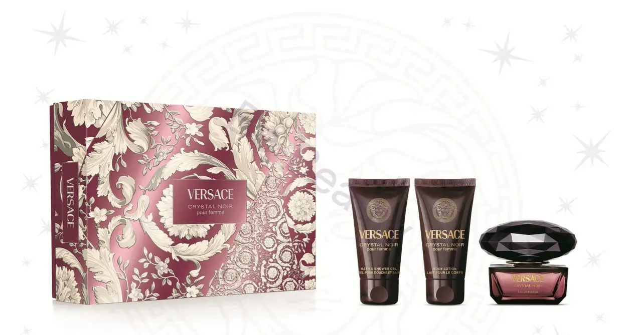 Versace Crystal Noir W EDP, 50 ml + tělové mléko 50 ml + sprchový gel 50 ml