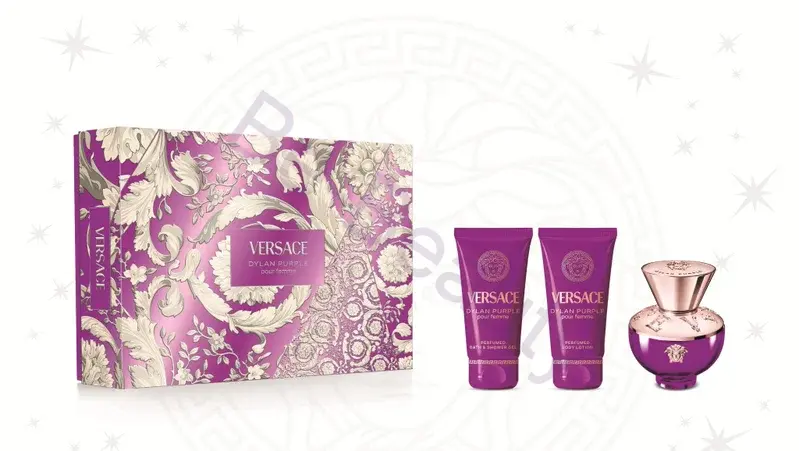 Versace Dylan Purple - EDP 50 ml + sprchový gel 50 ml + tělové mléko 50 ml Dárková sada