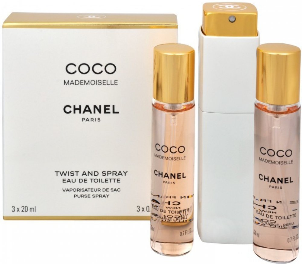 Chanel Coco Mademoiselle toaletní voda dámská EDT, 60 ml 3 x 20 ml plnitelný twist set