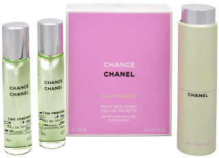 Chanel Chance Eau Fraiche toaletní voda 3 x 20ml Twist and Sprey